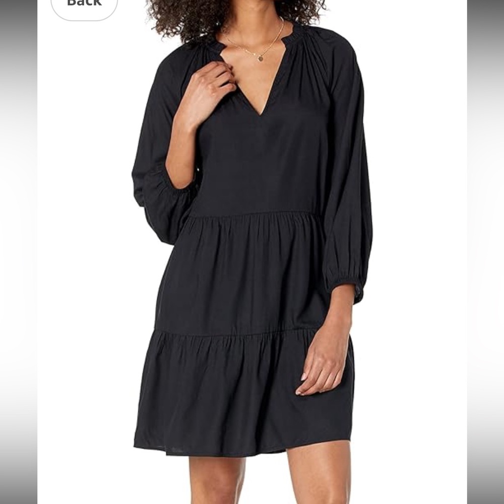 NWT The Drop Women's @Caralynmirand Ruffle-Neck Tiered Mini Dress